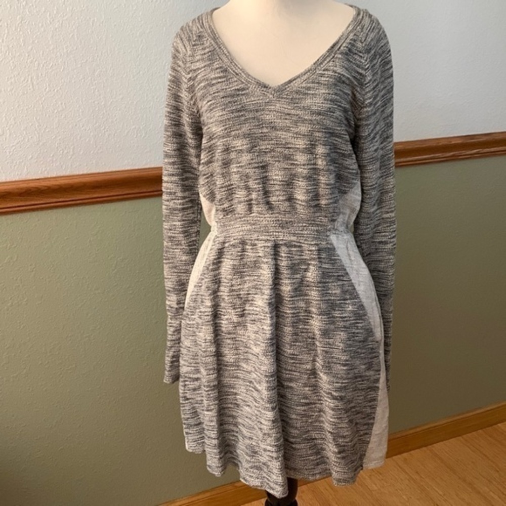Anthro Saturday Sunday Gray Marled Gael Knit Casual Dress M